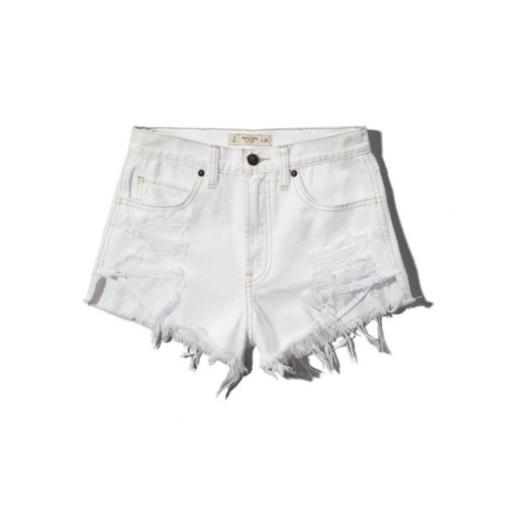 Abercrombie & Fitch White Jean Shorts